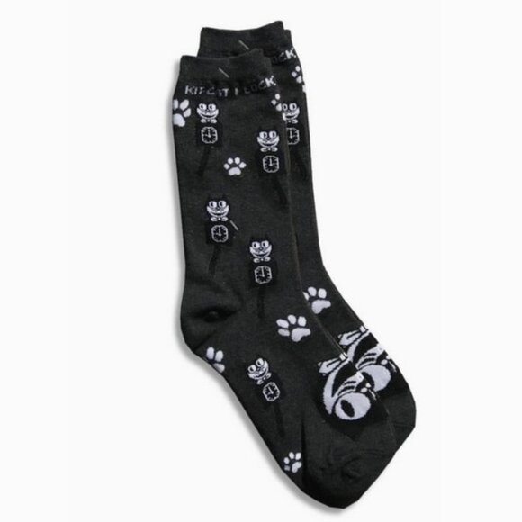 Harveys Smiling Gray Kit-Cat Klock Clock Socks - Picture 1 of 2